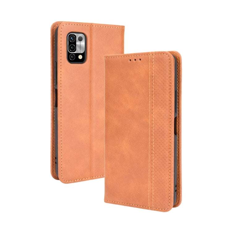 For Umidigi Power 5 Magnetic Buckle Retro Crazy Horse Texture Horizontal Flip Leather Case with Holder & Card Slots & Photo Frame