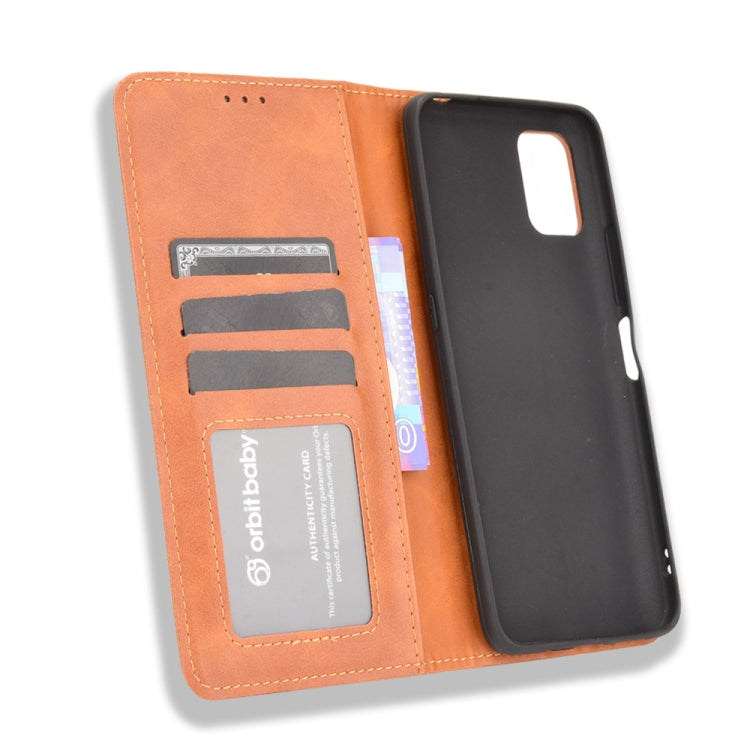 For Umidigi Power 5 Magnetic Buckle Retro Crazy Horse Texture Horizontal Flip Leather Case with Holder & Card Slots & Photo Frame