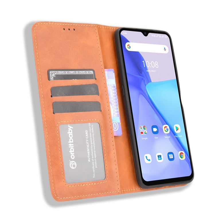 For Umidigi Power 5 Magnetic Buckle Retro Crazy Horse Texture Horizontal Flip Leather Case with Holder & Card Slots & Photo Frame