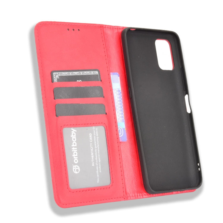 For Umidigi Power 5 Magnetic Buckle Retro Crazy Horse Texture Horizontal Flip Leather Case with Holder & Card Slots & Photo Frame
