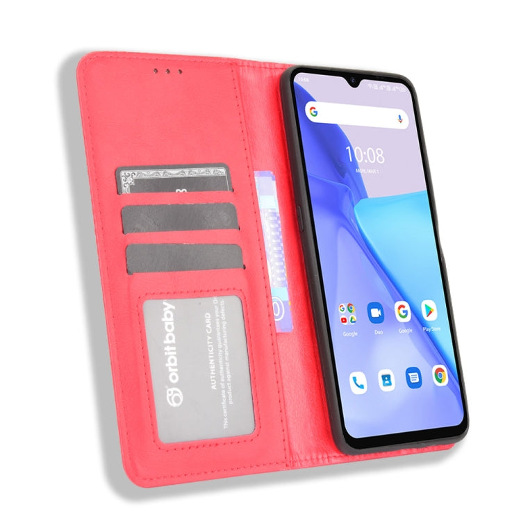 For Umidigi Power 5 Magnetic Buckle Retro Crazy Horse Texture Horizontal Flip Leather Case with Holder & Card Slots & Photo Frame