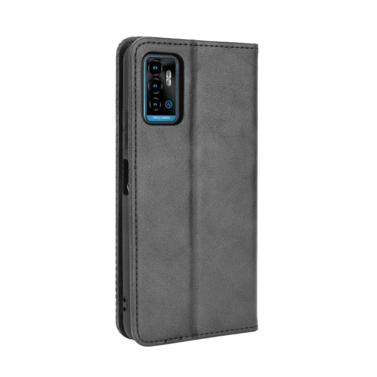For ZTE Blade A71 Magnetic Buckle Retro Crazy Horse Texture Horizontal Flip Leather Case with Holder & Card Slots & Photo Frame