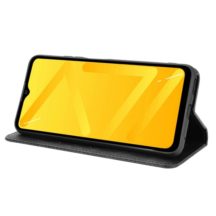 For ZTE Blade A71 Magnetic Buckle Retro Crazy Horse Texture Horizontal Flip Leather Case with Holder & Card Slots & Photo Frame