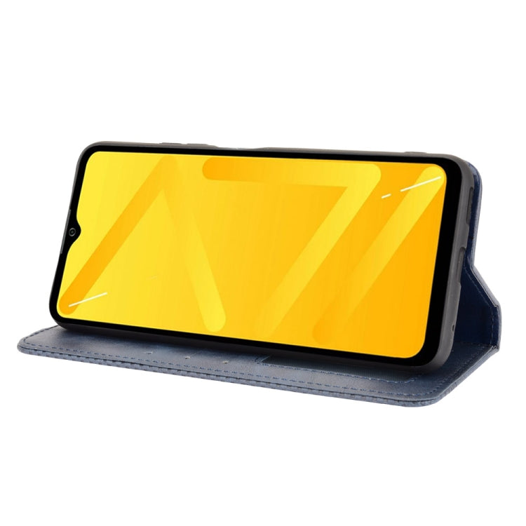 For ZTE Blade A71 Magnetic Buckle Retro Crazy Horse Texture Horizontal Flip Leather Case with Holder & Card Slots & Photo Frame