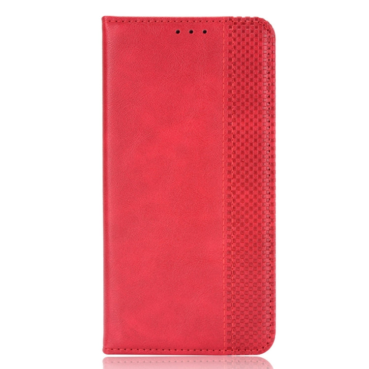 For ZTE Blade A71 Magnetic Buckle Retro Crazy Horse Texture Horizontal Flip Leather Case with Holder & Card Slots & Photo Frame