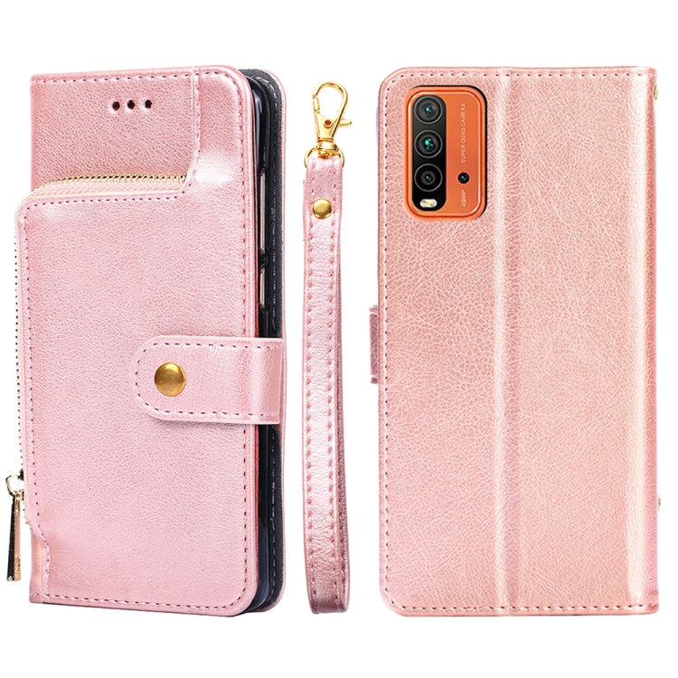 Zipper Bag PU + TPU Horizontal Flip Leather Case with Holder & Card Slot & Wallet & Lanyard For Xiaomi Redmi Note 9 4G (CN Version) / Redmi 9 Power / Redmi 9T