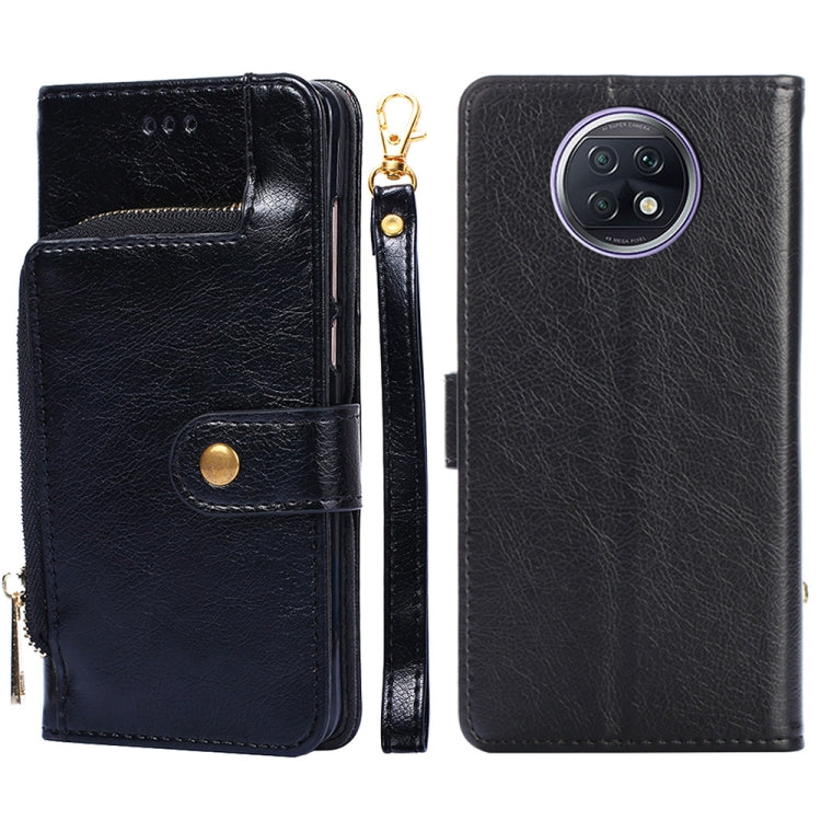 Zipper Bag PU + TPU Horizontal Flip Leather Case with Holder & Card Slot & Wallet & Lanyard For Xiaomi Redmi Note 9 5G CN Version / Note 9T 5G