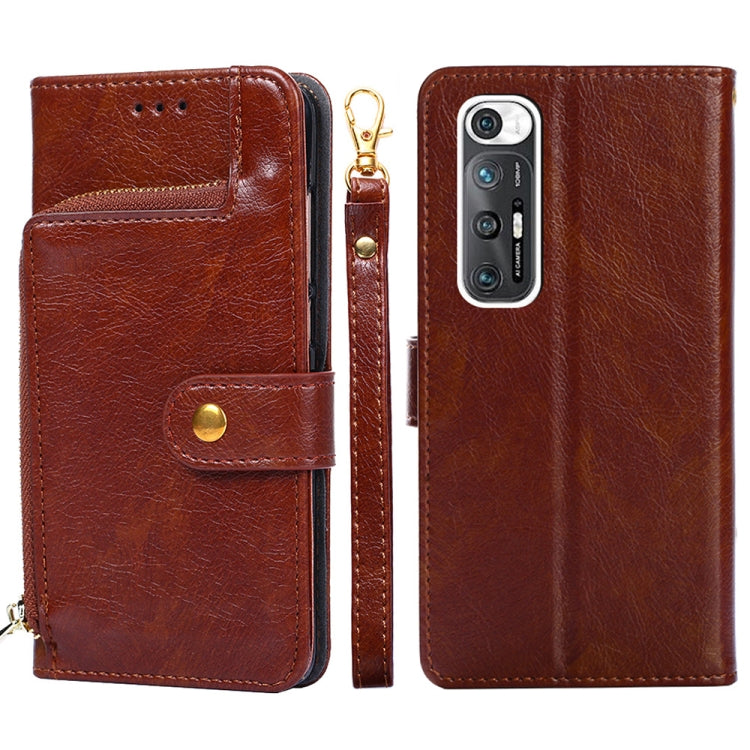 Zipper Bag PU + TPU Horizontal Flip Leather Case with Holder & Card Slot & Wallet & Lanyard For Xiaomi Redmi Note 10S
