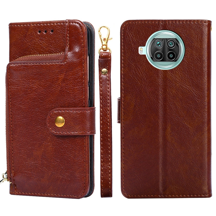 Zipper Bag PU + TPU Horizontal Flip Leather Case with Holder & Card Slot & Wallet & Lanyard For Xiaomi Mi 10T Lite / Redmi Note 9 Pro 5G CN Version
