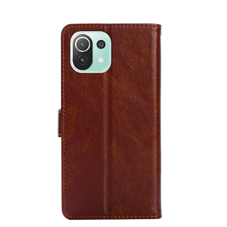 Zipper Bag PU + TPU Horizontal Flip Leather Case with Holder & Card Slot & Wallet & Lanyard For Xiaomi Mi 11 Lite