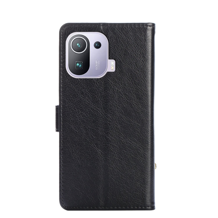 Zipper Bag PU + TPU Horizontal Flip Leather Case with Holder & Card Slot & Wallet & Lanyard For Xiaomi Mi 11 Pro