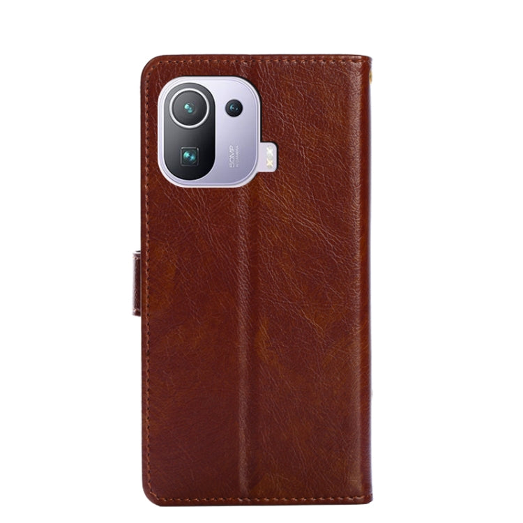 Zipper Bag PU + TPU Horizontal Flip Leather Case with Holder & Card Slot & Wallet & Lanyard For Xiaomi Mi 11 Pro