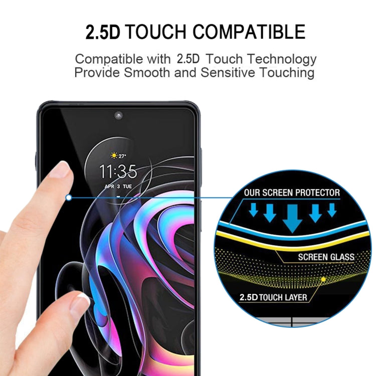 For Motorola Edge 20 Pro 25 PCS Full Glue Full Screen Tempered Glass Film