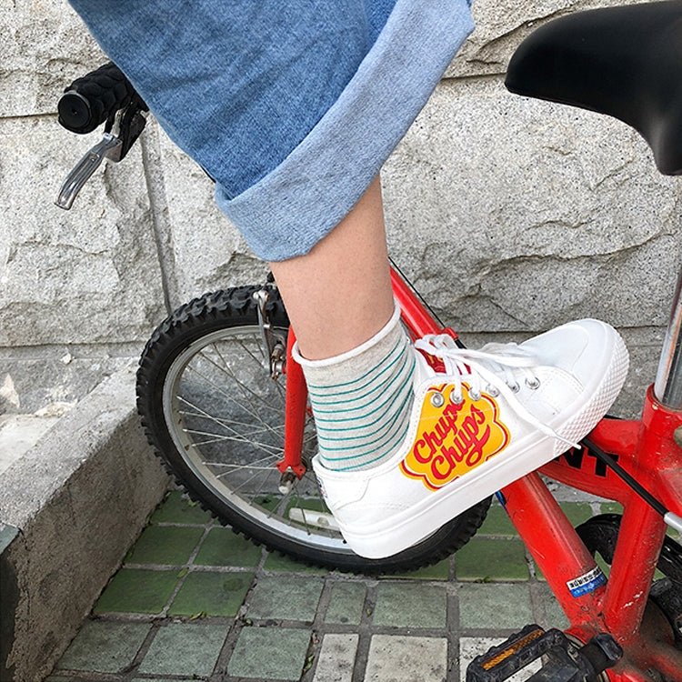 Port of The Wind Chic Retro Students Canvas Shoes Joker Street Shot White Shoes, Size:36
