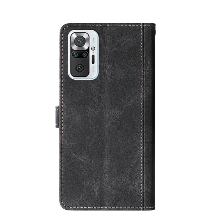 For Xiaomi Redmi Note 10 Pro  Stitching Skin Feel Magnetic Buckle Horizontal Flip PU Leather Case with Holder & Card Slots & Wallet
