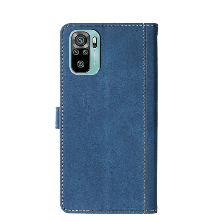 For Xiaomi Redmi Note 10 Stitching Skin Feel Magnetic Buckle Horizontal Flip PU Leather Case with Holder & Card Slots & Wallet