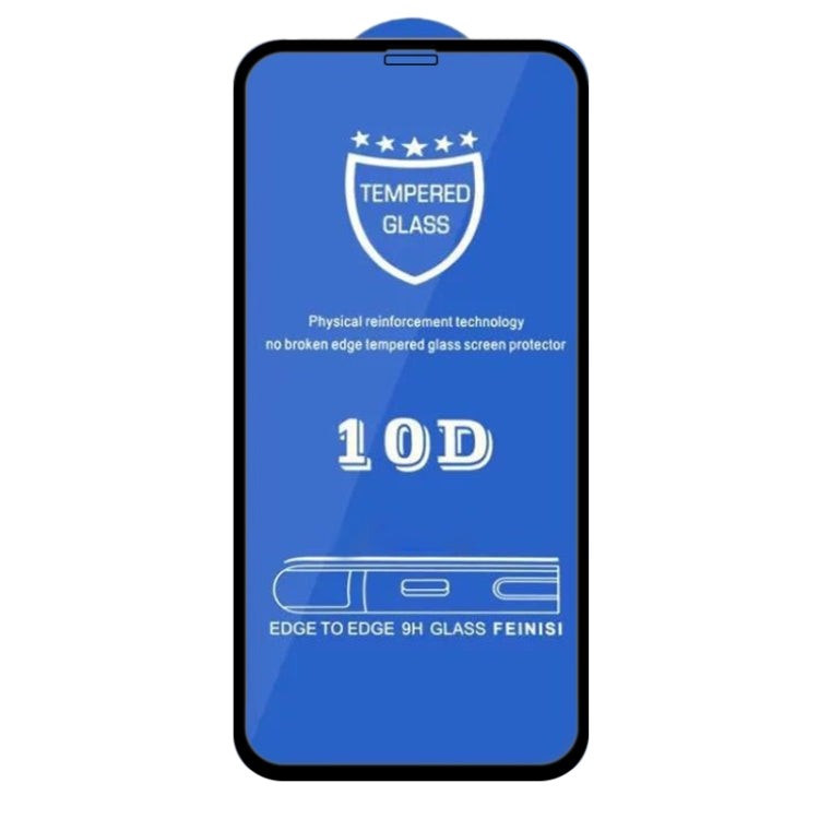 For iPhone 13 mini 9H 10D Full Screen Tempered Glass Screen Protector (Black)