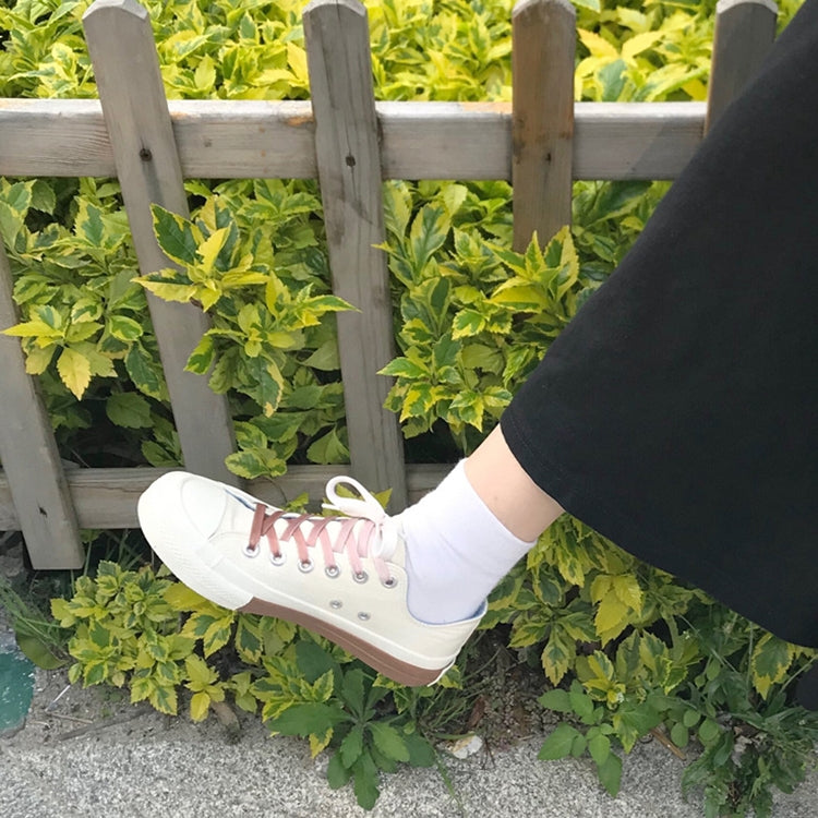 Students Retro Sports Board Shoes Ten Thousand Tears of Matching Color Canvas Shoes, Size:35(Beige)