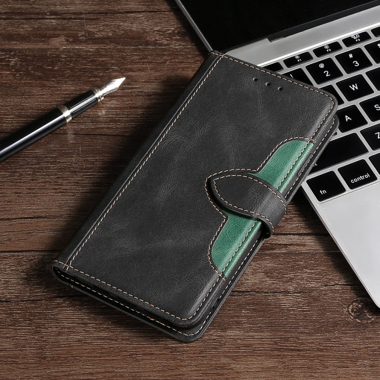 For Samsung Galaxy A22 5G Stitching Skin Feel Magnetic Buckle Horizontal Flip PU Leather Case with Holder & Card Slots & Wallet