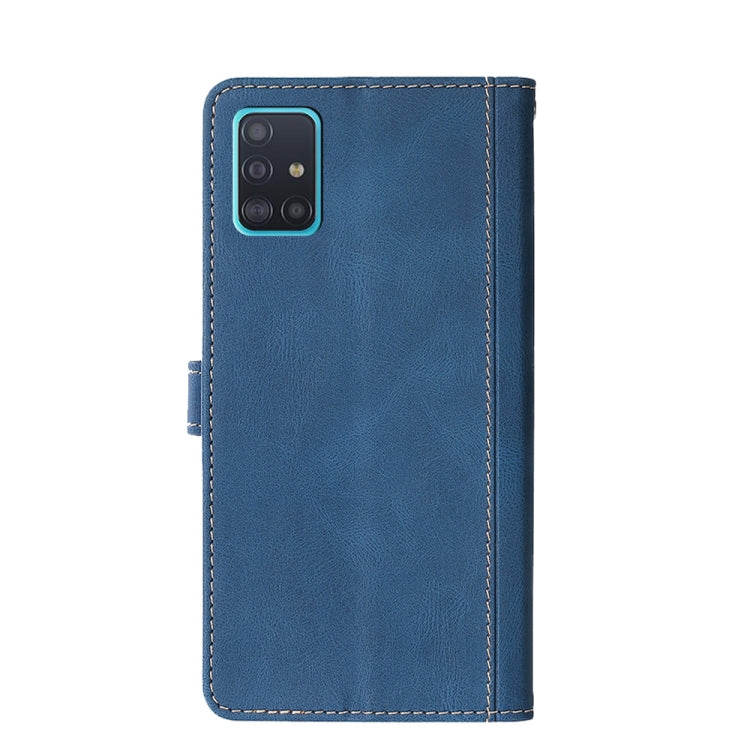 For Samsung Galaxy A51 Stitching Skin Feel Magnetic Buckle Horizontal Flip PU Leather Case with Holder & Card Slots & Wallet