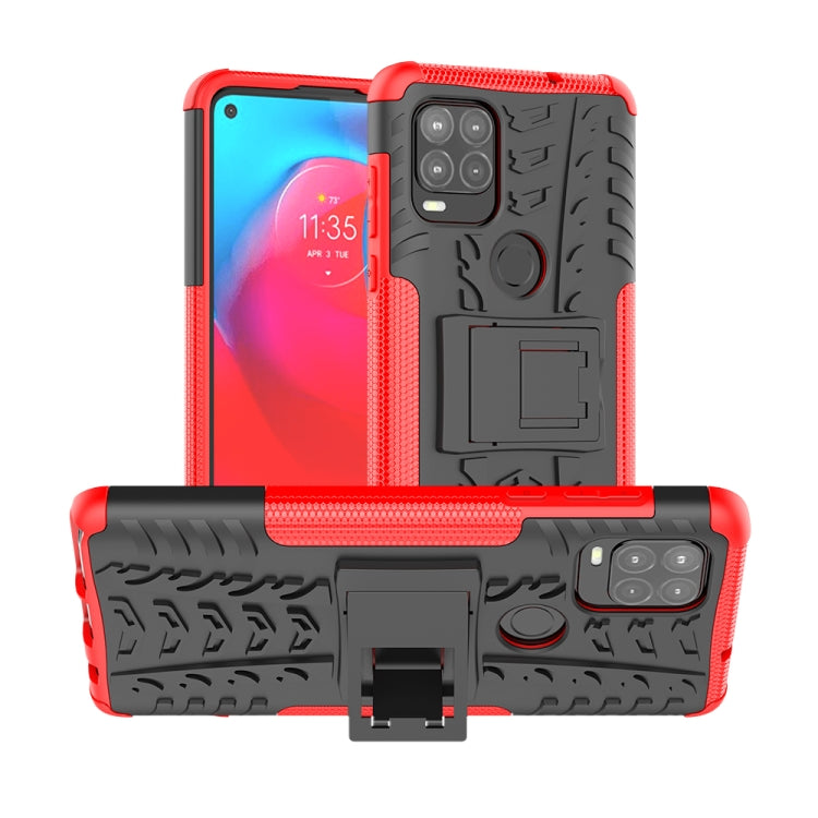 For Motorola Moto G Stylus 5G Tire Texture Shockproof TPU+PC Protective Case with Holder