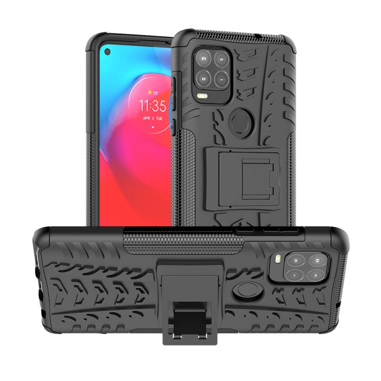 For Motorola Moto G Stylus 5G Tire Texture Shockproof TPU+PC Protective Case with Holder