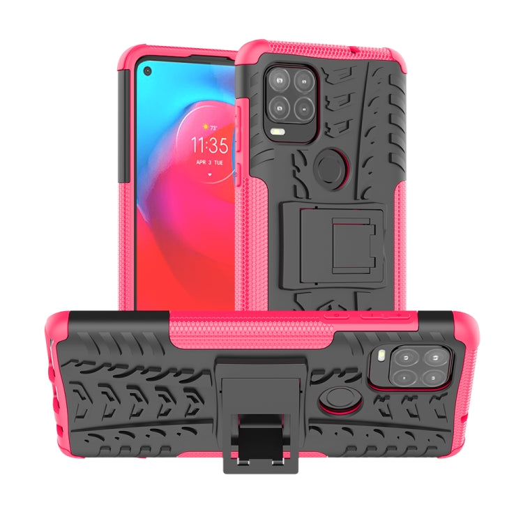 For Motorola Moto G Stylus 5G Tire Texture Shockproof TPU+PC Protective Case with Holder