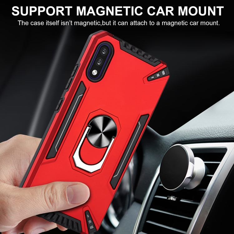 For LG K22 PC + TPU Protective Case with 360 Degrees Rotatable Ring Holder