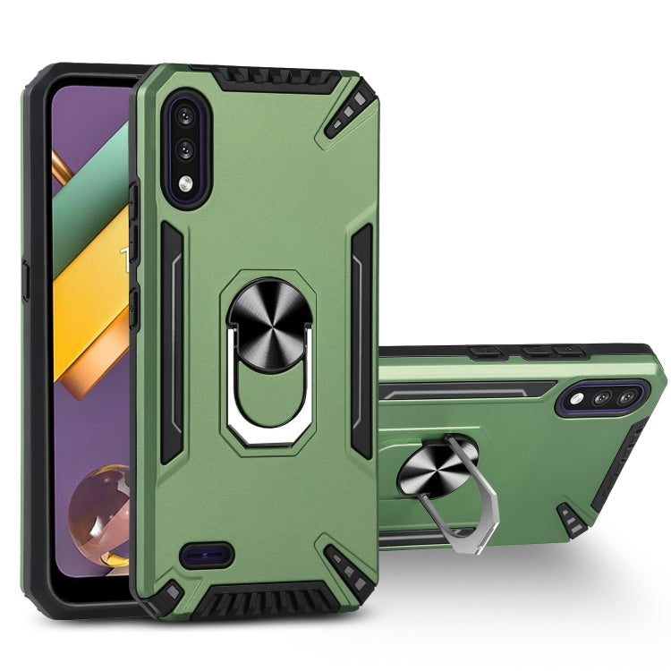 For LG K22 PC + TPU Protective Case with 360 Degrees Rotatable Ring Holder
