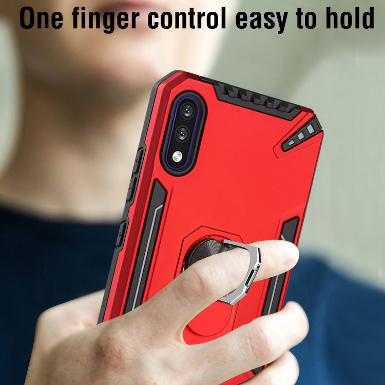 For LG K22 PC + TPU Protective Case with 360 Degrees Rotatable Ring Holder