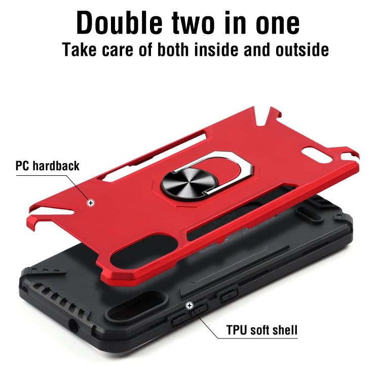 For LG K22 PC + TPU Protective Case with 360 Degrees Rotatable Ring Holder