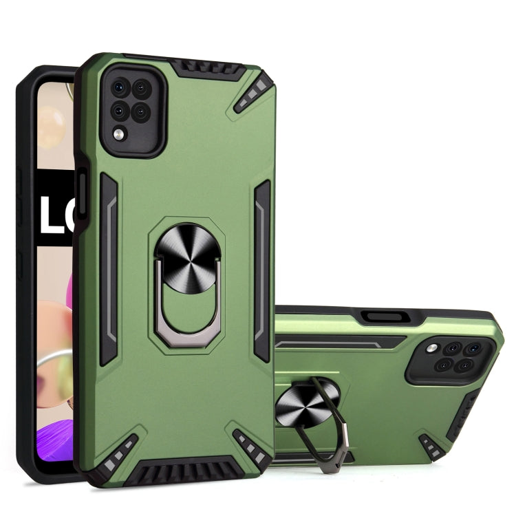 For LG K42 PC + TPU Protective Case with 360 Degrees Rotatable Ring Holder