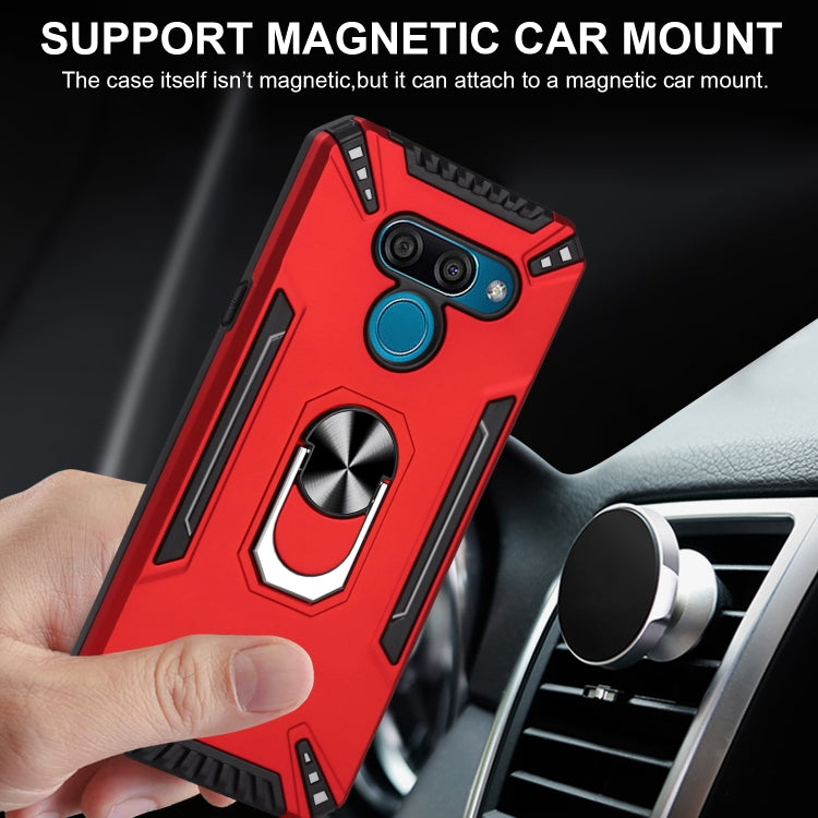 For LG K50 PC + TPU Protective Case with 360 Degrees Rotatable Ring Holder