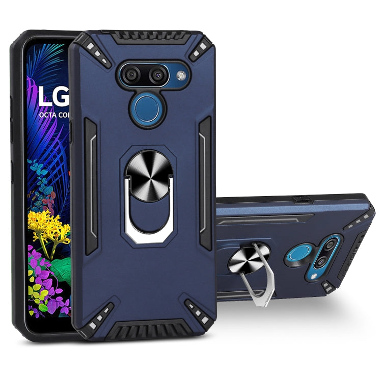 For LG K50 PC + TPU Protective Case with 360 Degrees Rotatable Ring Holder