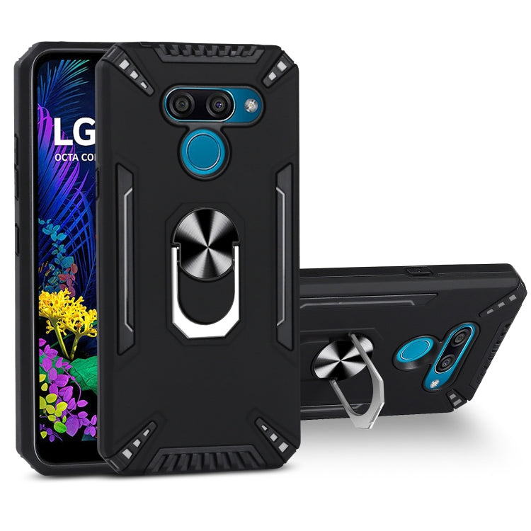 For LG K50 PC + TPU Protective Case with 360 Degrees Rotatable Ring Holder