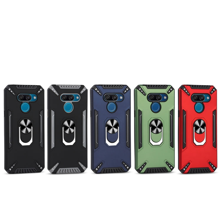 For LG K50 PC + TPU Protective Case with 360 Degrees Rotatable Ring Holder