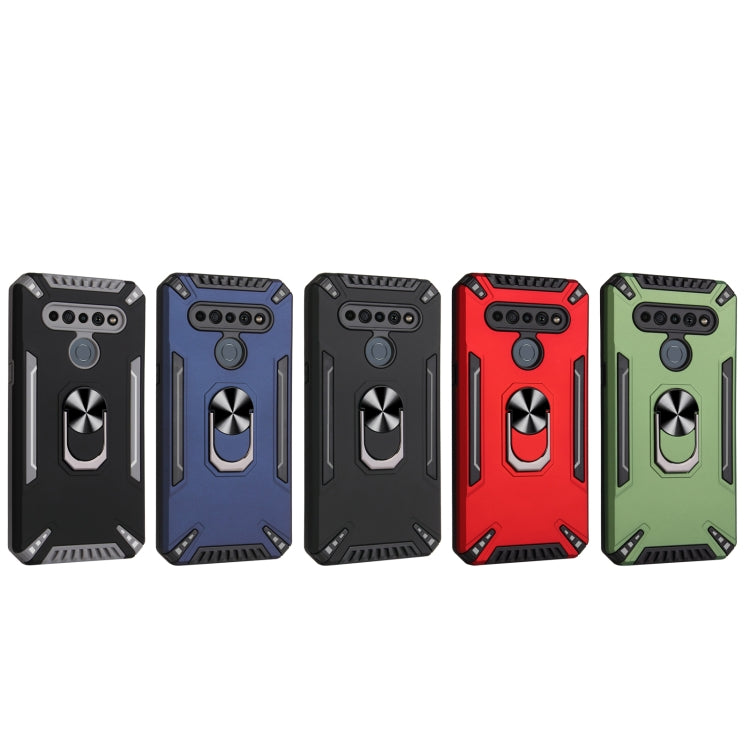 For LG K61 PC + TPU Protective Case with 360 Degrees Rotatable Ring Holder