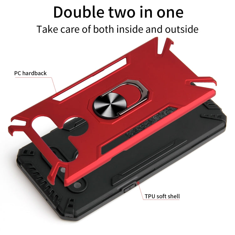 For LG K61 PC + TPU Protective Case with 360 Degrees Rotatable Ring Holder