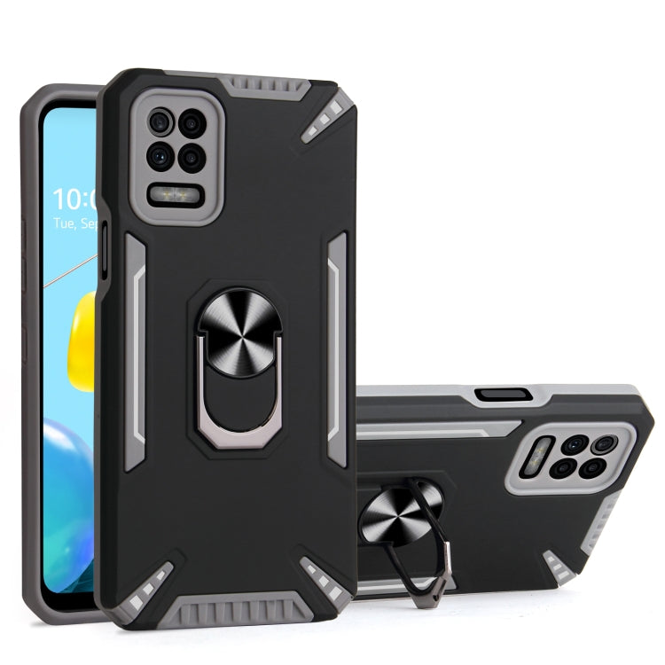 For LG K62 PC + TPU Protective Case with 360 Degrees Rotatable Ring Holder