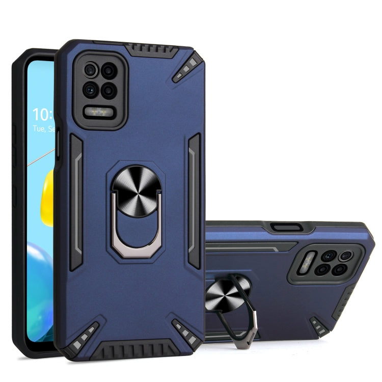 For LG K62 PC + TPU Protective Case with 360 Degrees Rotatable Ring Holder