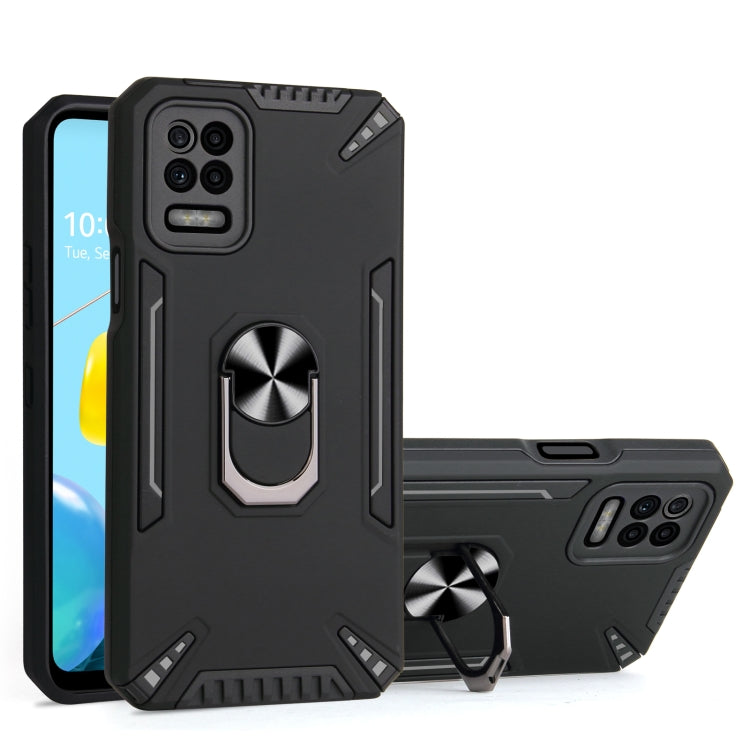 For LG K62 PC + TPU Protective Case with 360 Degrees Rotatable Ring Holder