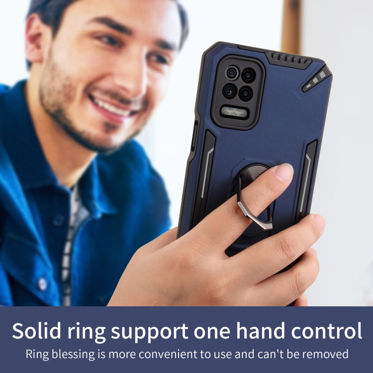 For LG K62 PC + TPU Protective Case with 360 Degrees Rotatable Ring Holder