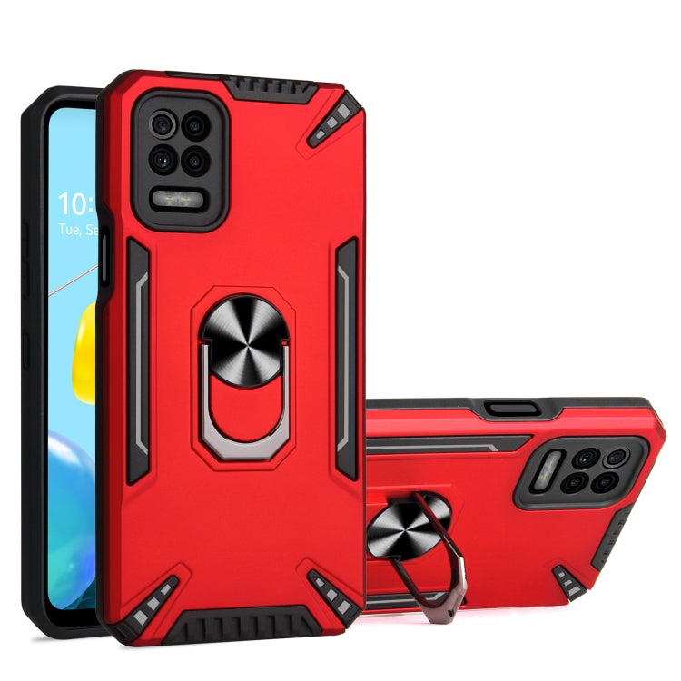 For LG K62 PC + TPU Protective Case with 360 Degrees Rotatable Ring Holder