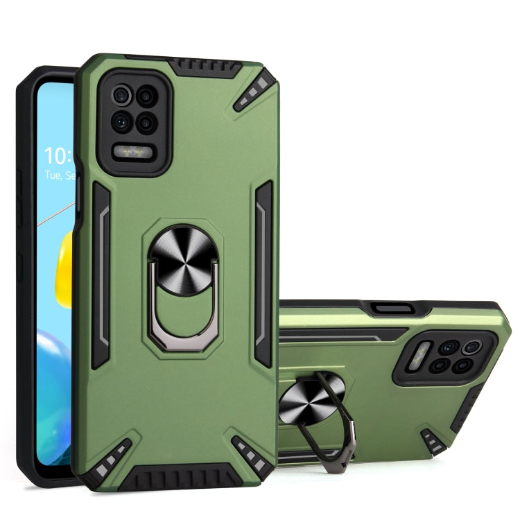For LG K62 PC + TPU Protective Case with 360 Degrees Rotatable Ring Holder
