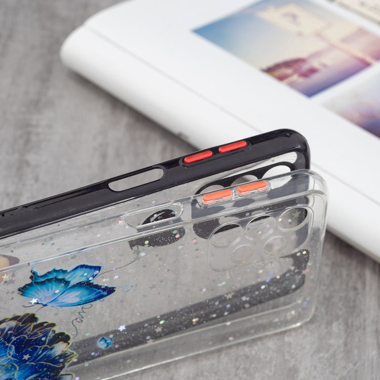 For Samsung Galaxy A32 5G Colored Drawing Starry Sky Epoxy TPU Shockproof Case with Neck Lanyard