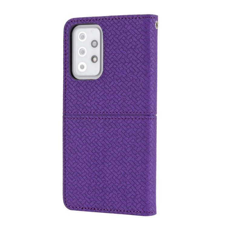 For Samsung Galaxy S20 FE Woven Texture Stitching Magnetic Horizontal Flip PU Leather Case with Holder & Card Slots & Wallet & Lanyard