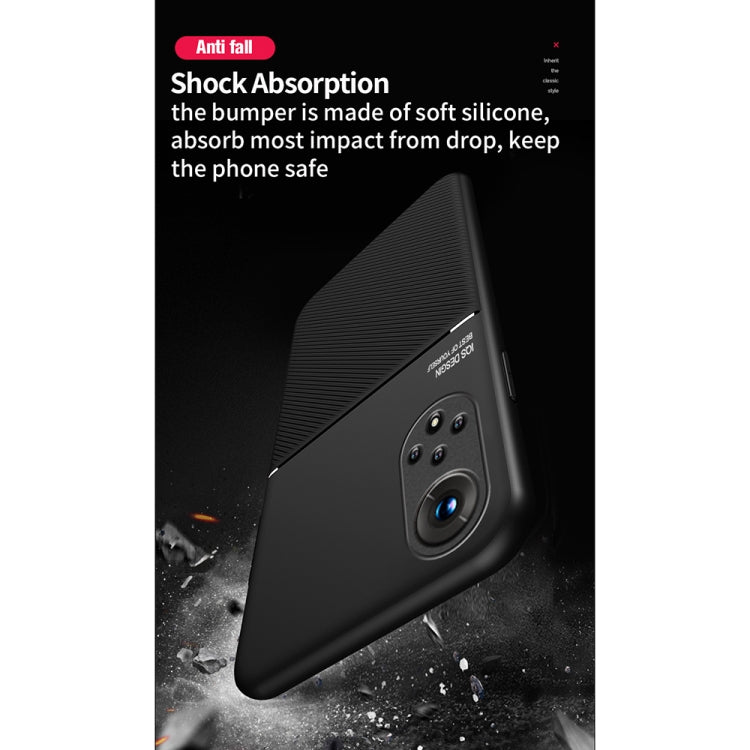 Classic Tilt Strip Grain Magnetic Shockproof PC + TPU Case For Honor 50