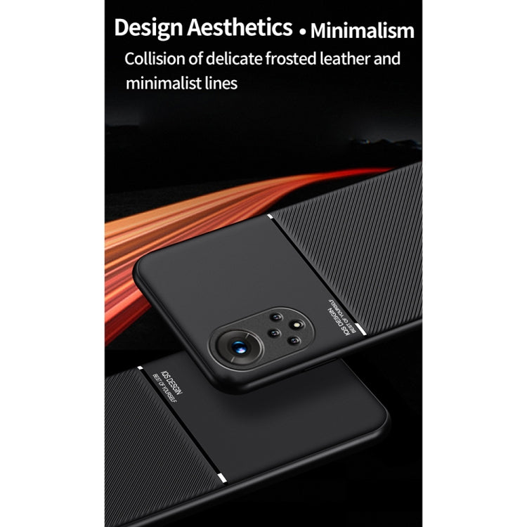 Classic Tilt Strip Grain Magnetic Shockproof PC + TPU Case For Honor 50