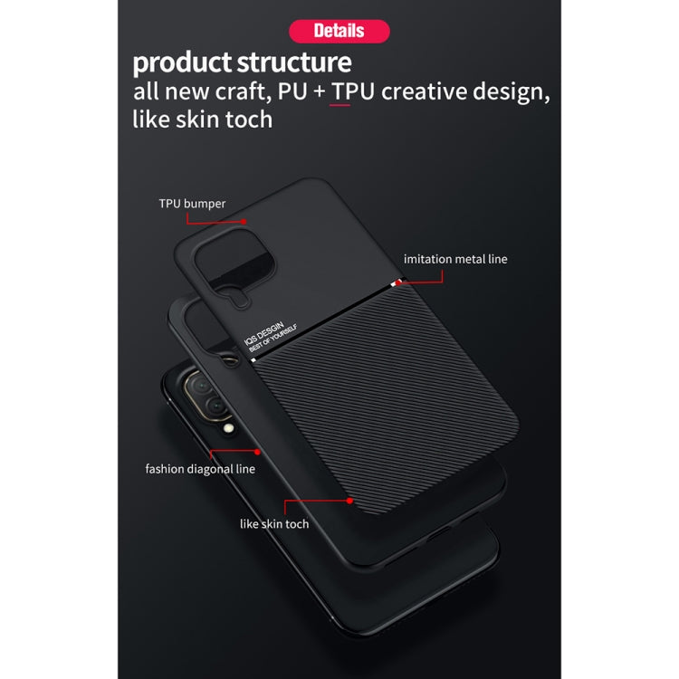 Classic Tilt Strip Grain Magnetic Shockproof PC + TPU Case For Samsung Galaxy A22 4G
