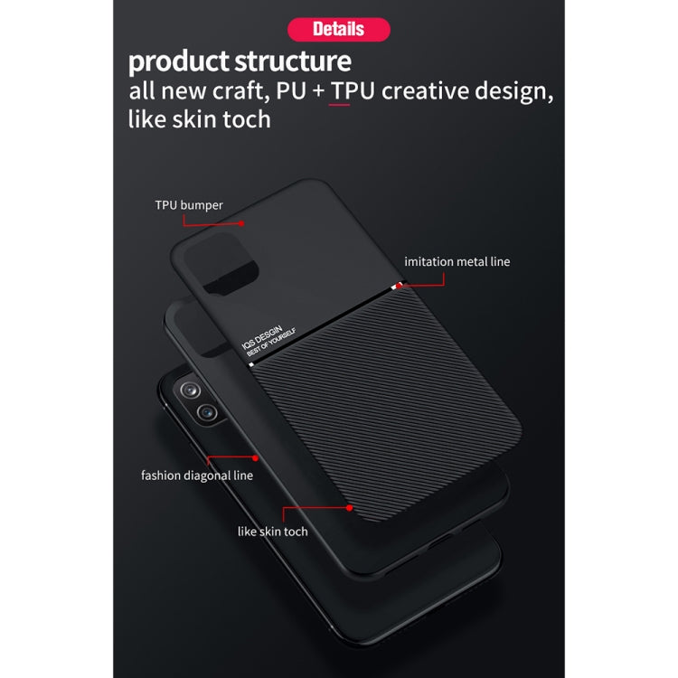 Classic Tilt Strip Grain Magnetic Shockproof PC + TPU Case For Samsung Galaxy A22 5G